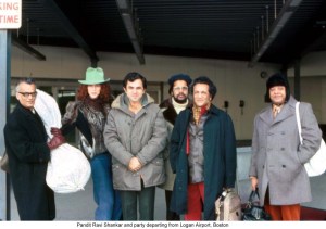 Pandit Ravi Shankar and party leaving from Logan Airport Boston